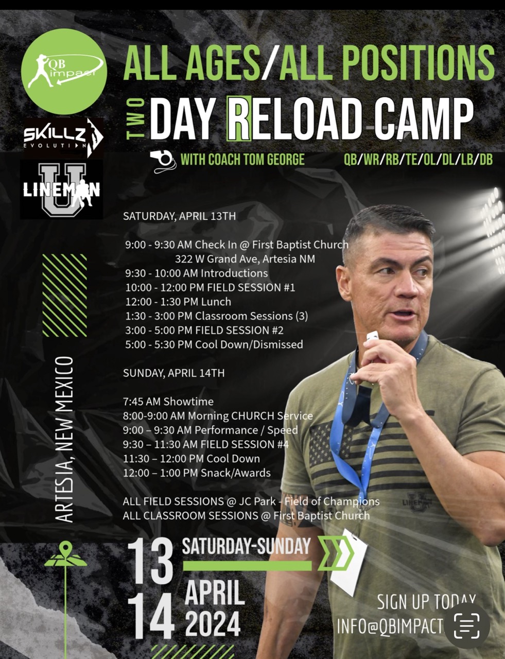 RELOAD Camp Schedule